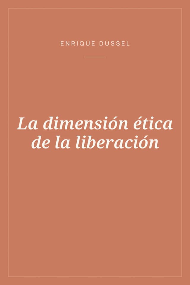 Portada de La dimensión ética de la liberación