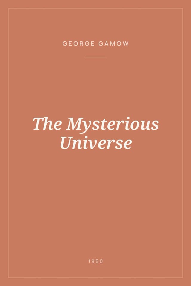 Portada de The Mysterious Universe