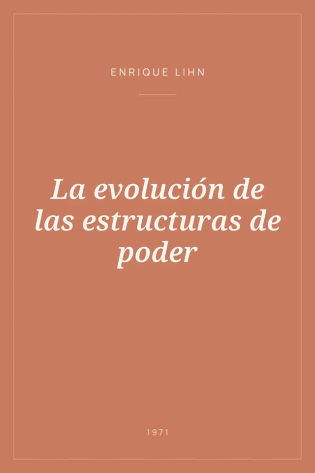 Portada de La evolución de las estructuras de poder