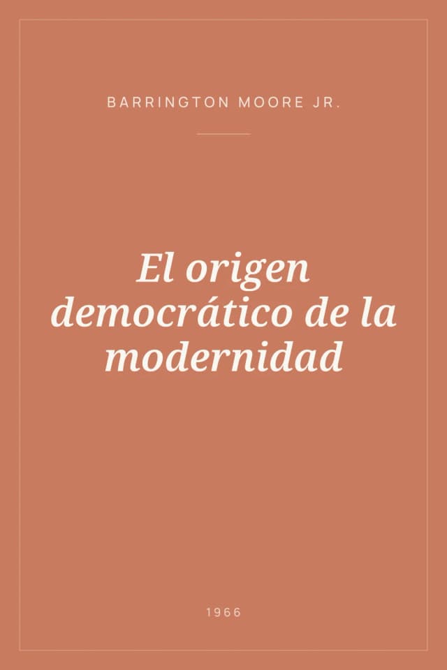 Portada de El origen democrático de la modernidad