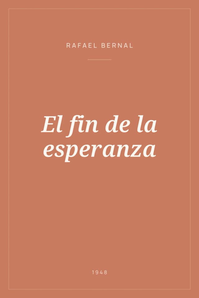 Portada de El fin de la esperanza
