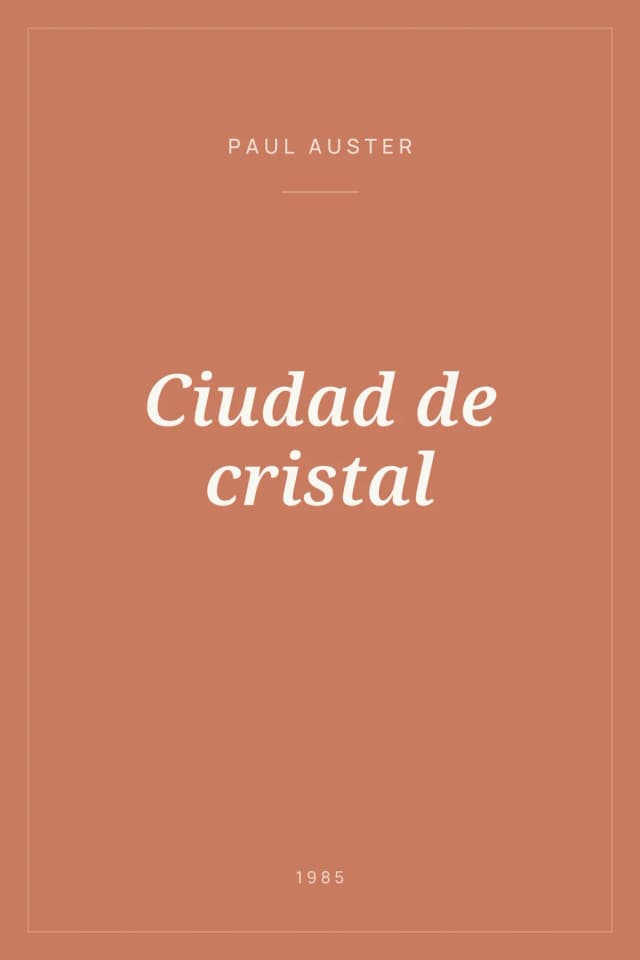 Portada de Ciudad de cristal