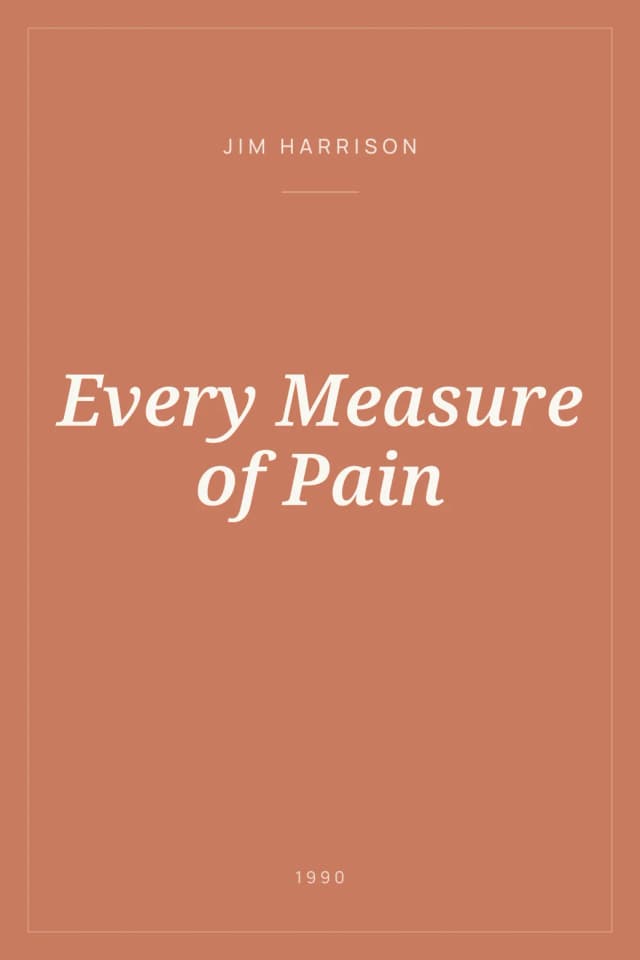Portada de Every Measure of Pain