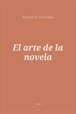 Portada de El arte de la novela