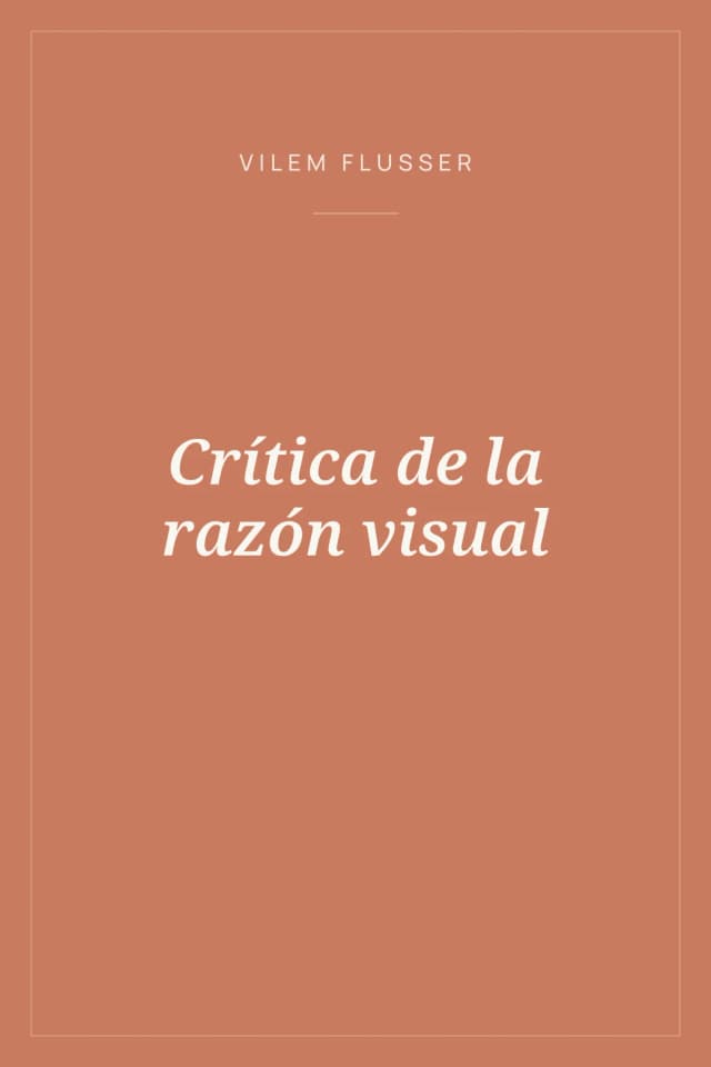 Portada de Crítica de la razón visual