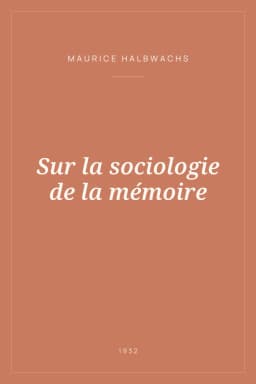 Portada de Sur la sociologie de la mémoire