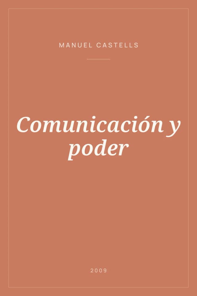 Portada de Comunicación y poder
