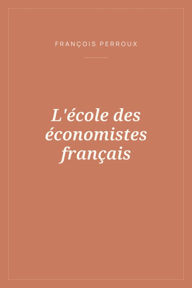 Portada de L'école des économistes français