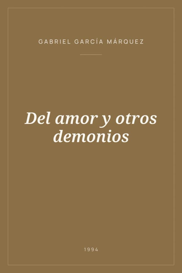 Portada de Del amor y otros demonios