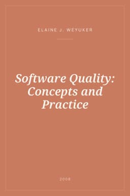 Portada de Software Quality: Concepts and Practice