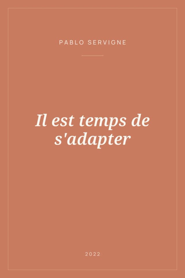 Portada de Il est temps de s'adapter