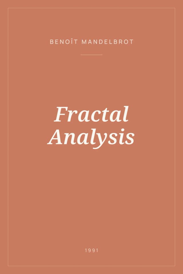 Portada de Fractal Analysis