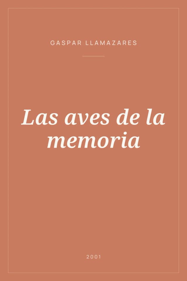 Portada de Las aves de la memoria