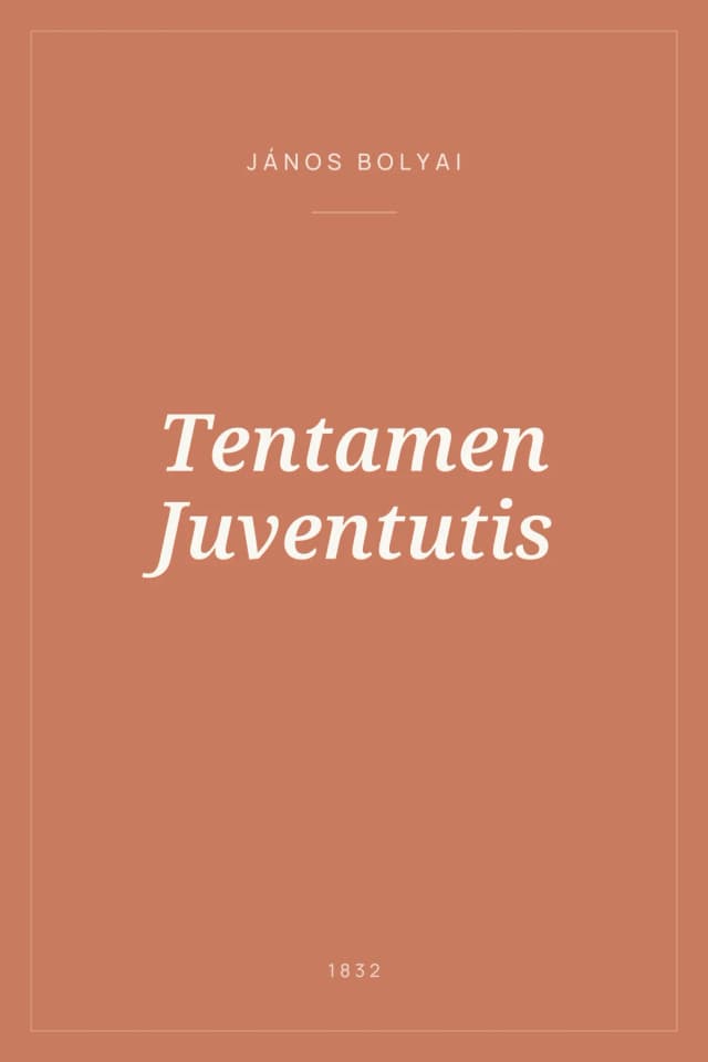 Portada de Tentamen Juventutis