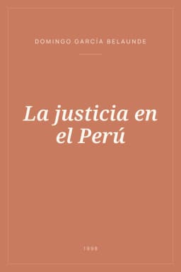 Portada de La justicia en el Perú