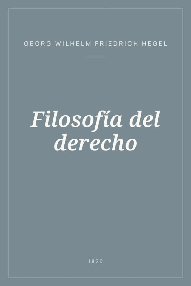 Portada de Filosofía del derecho