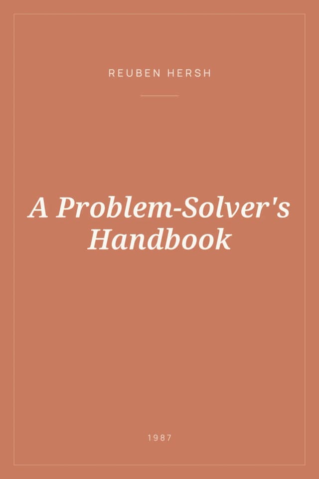 Portada de A Problem-Solver's Handbook