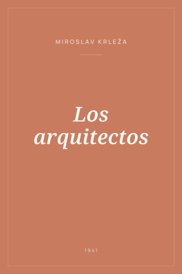 Portada de Los arquitectos