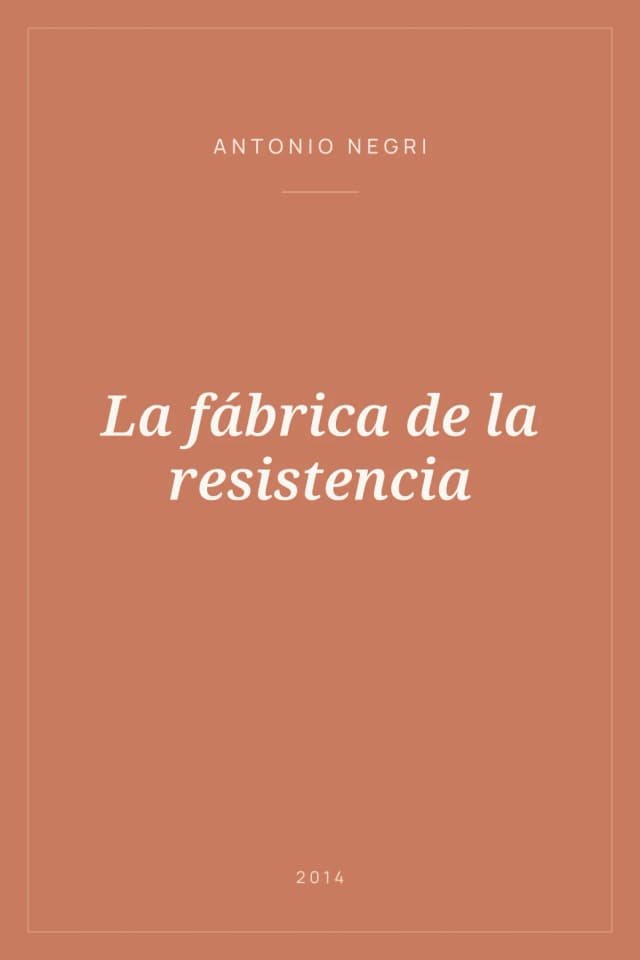 Portada de La fábrica de la resistencia