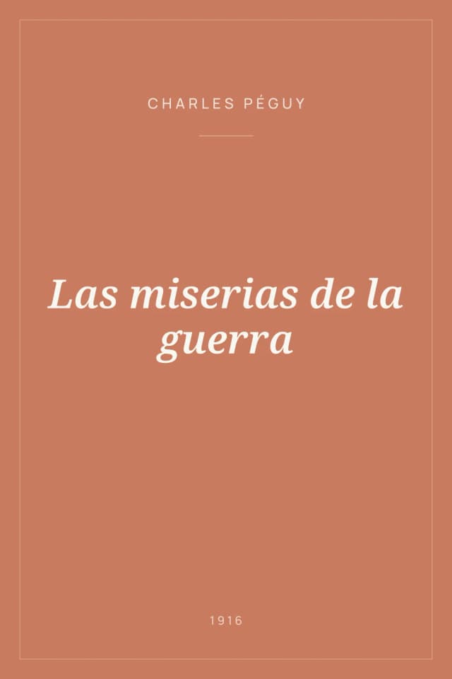 Portada de Las miserias de la guerra