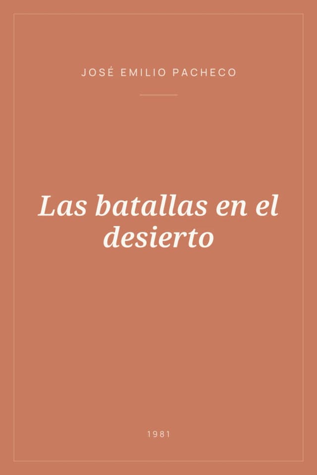 Portada de Las batallas en el desierto