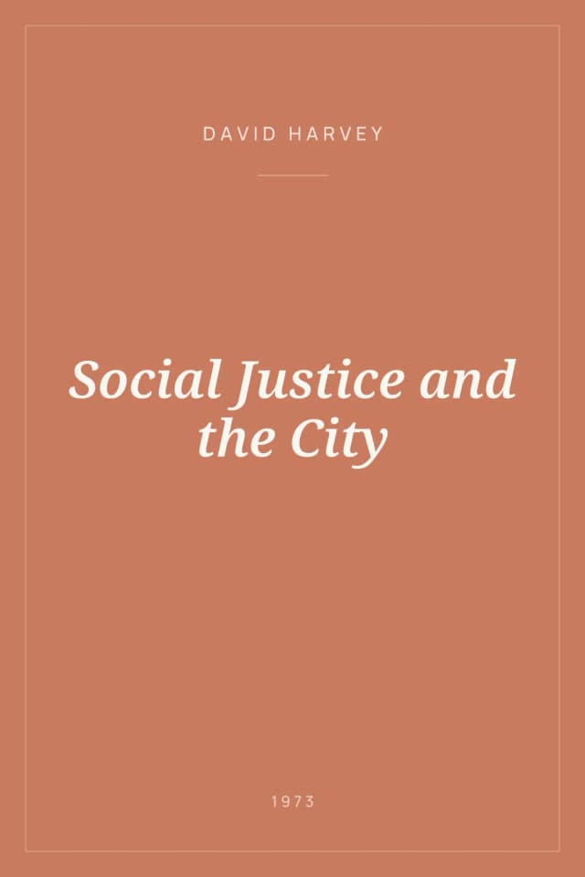 Portada de Social Justice and the City