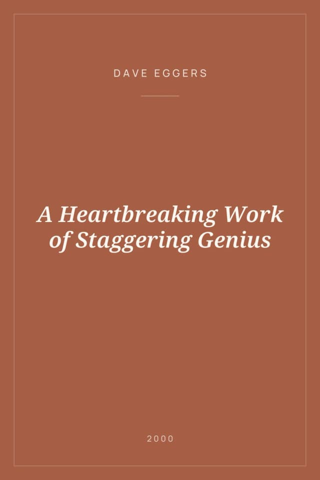 Portada de A Heartbreaking Work of Staggering Genius