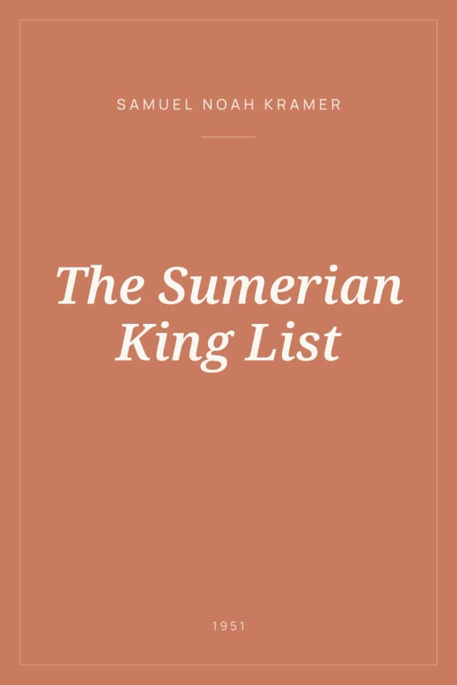 Portada de The Sumerian King List