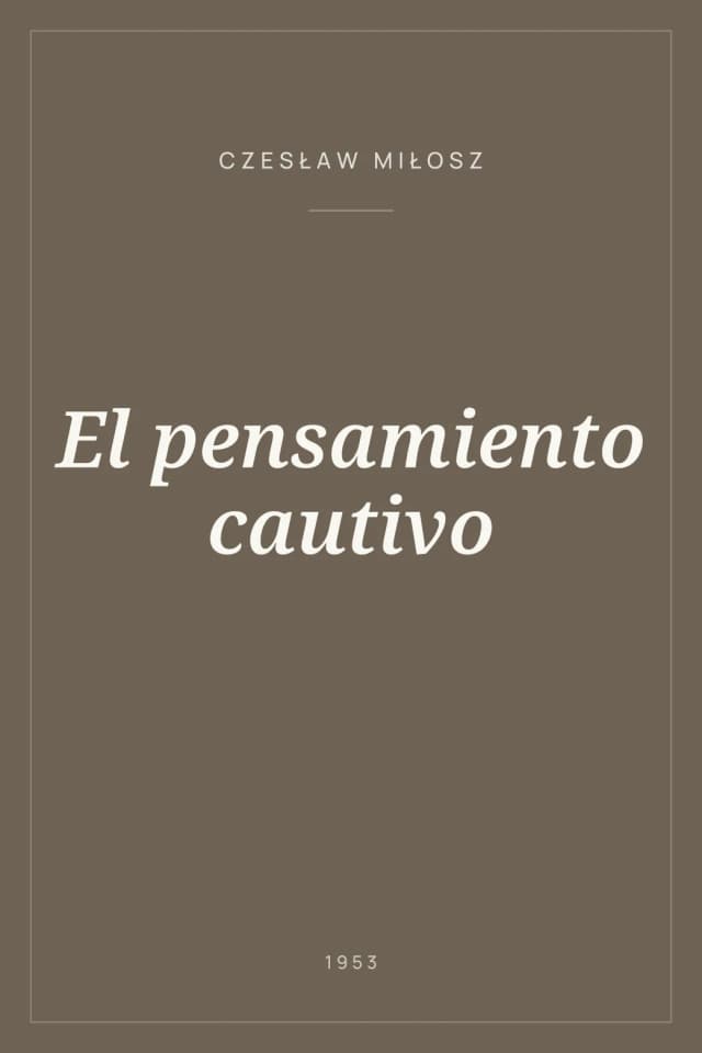 Portada de El pensamiento cautivo