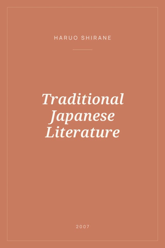 Portada de Traditional Japanese Literature