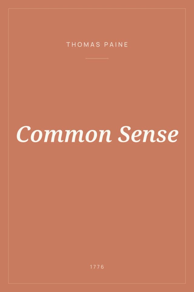 Portada de Common Sense