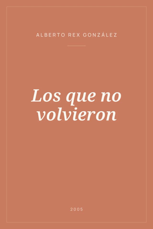 Portada de Los que no volvieron