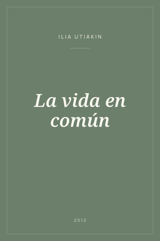 Portada de La vida en común
