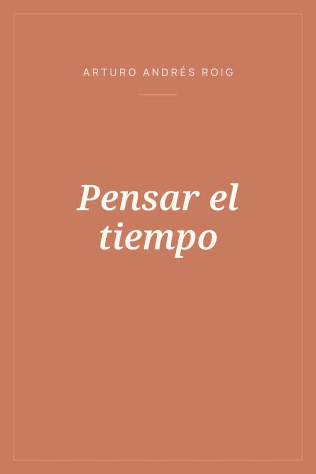 Portada de Pensar el tiempo