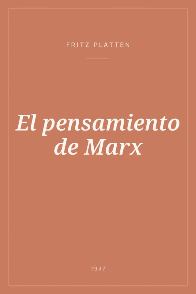 Portada de El pensamiento de Marx