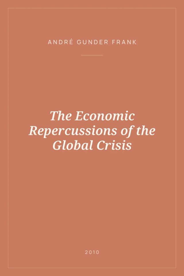 Portada de The Economic Repercussions of the Global Crisis