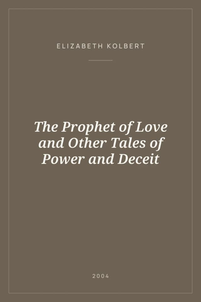 Portada de The Prophet of Love and Other Tales of Power and Deceit