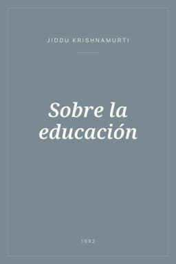 Portada de Sobre la educación