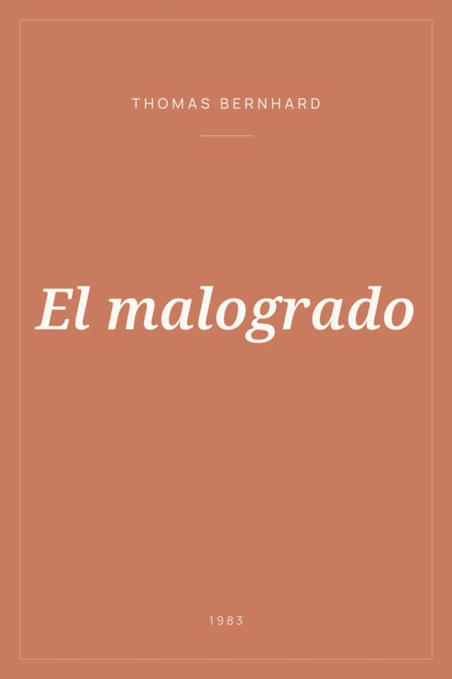 Portada de El malogrado