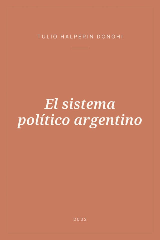Portada de El sistema político argentino