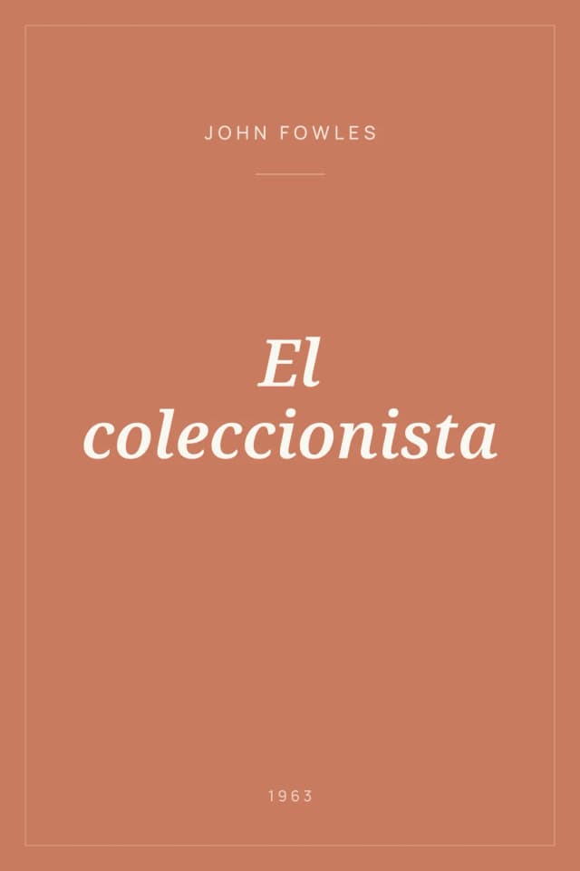 Portada de El coleccionista