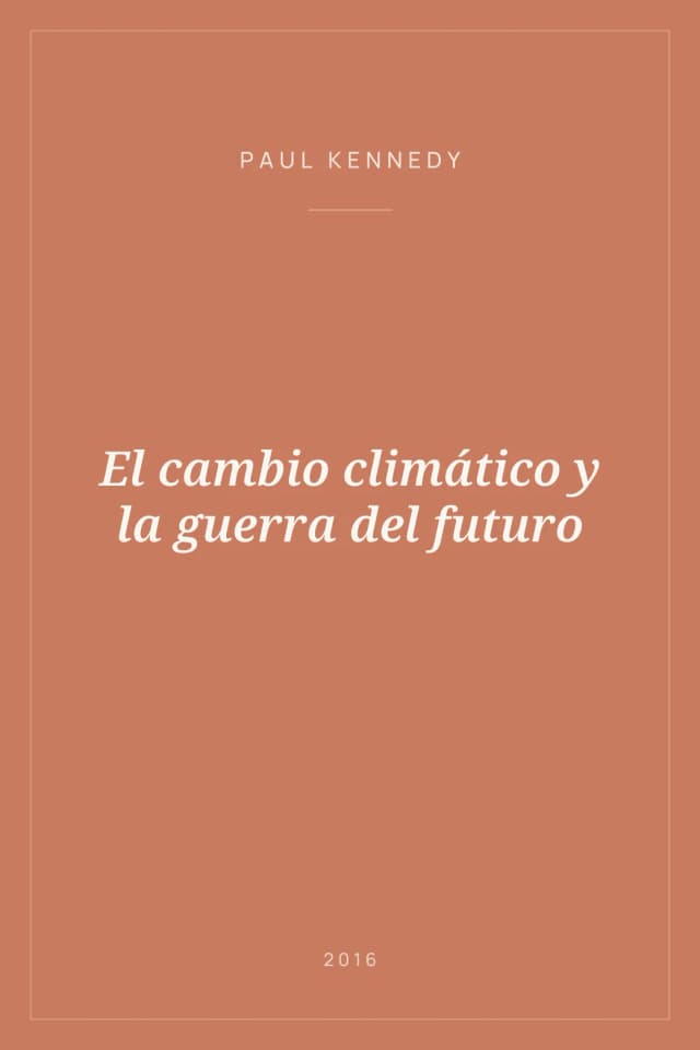 Portada de El cambio climático y la guerra del futuro