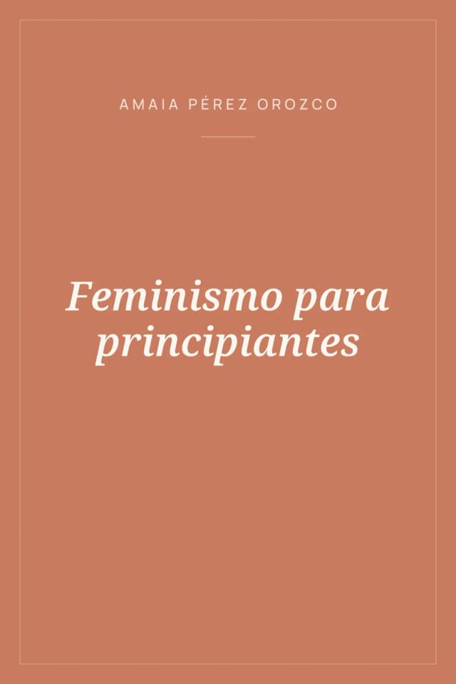 Portada de Feminismo para principiantes