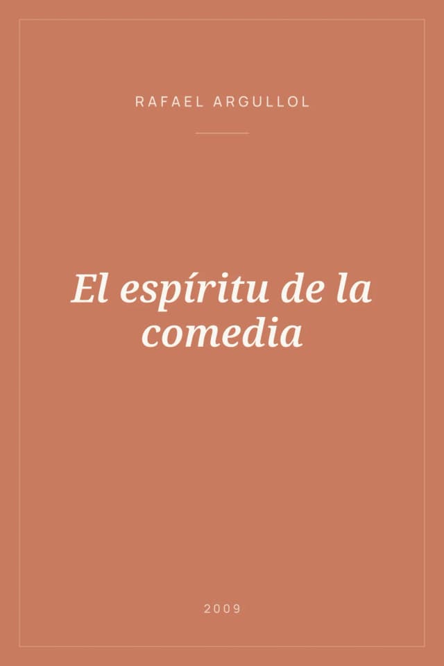 Portada de El espíritu de la comedia