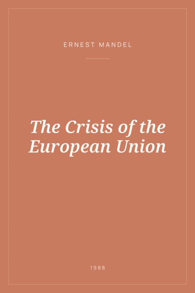 Portada de The Crisis of the European Union