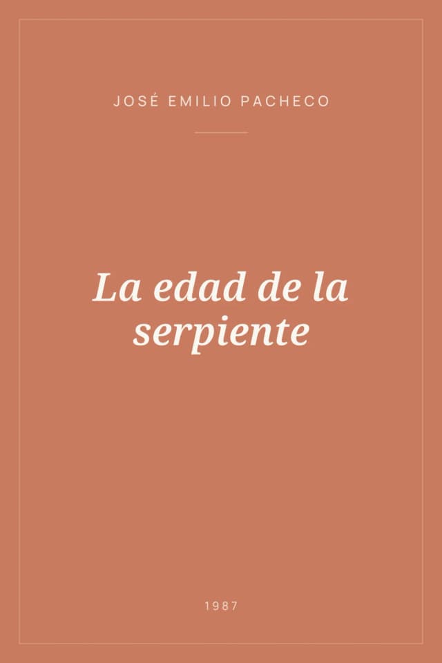 Portada de La edad de la serpiente