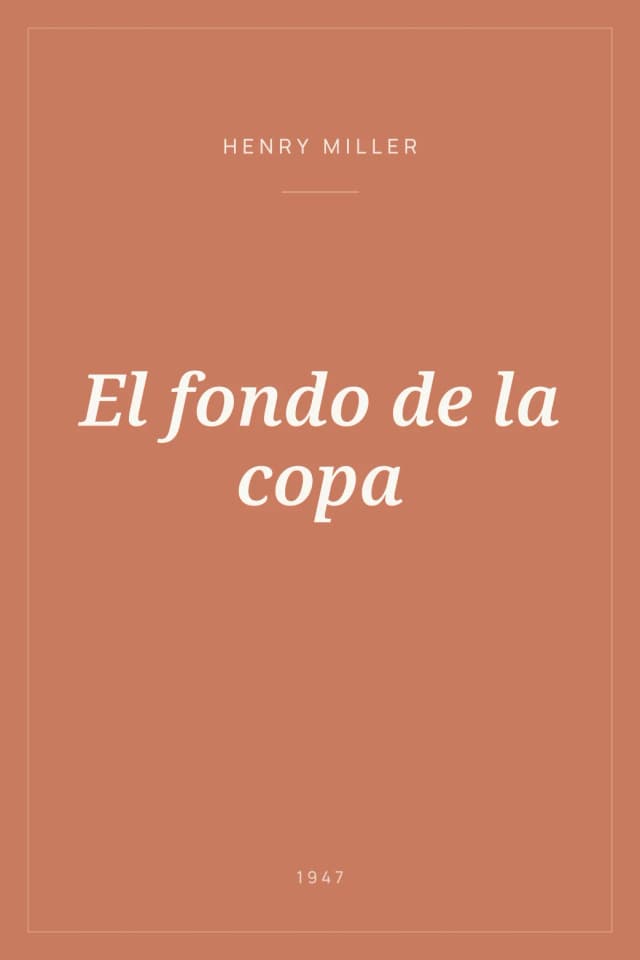 Portada de El fondo de la copa