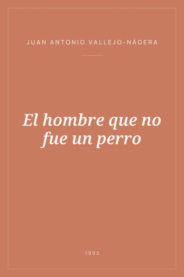 Portada de El hombre que no fue un perro