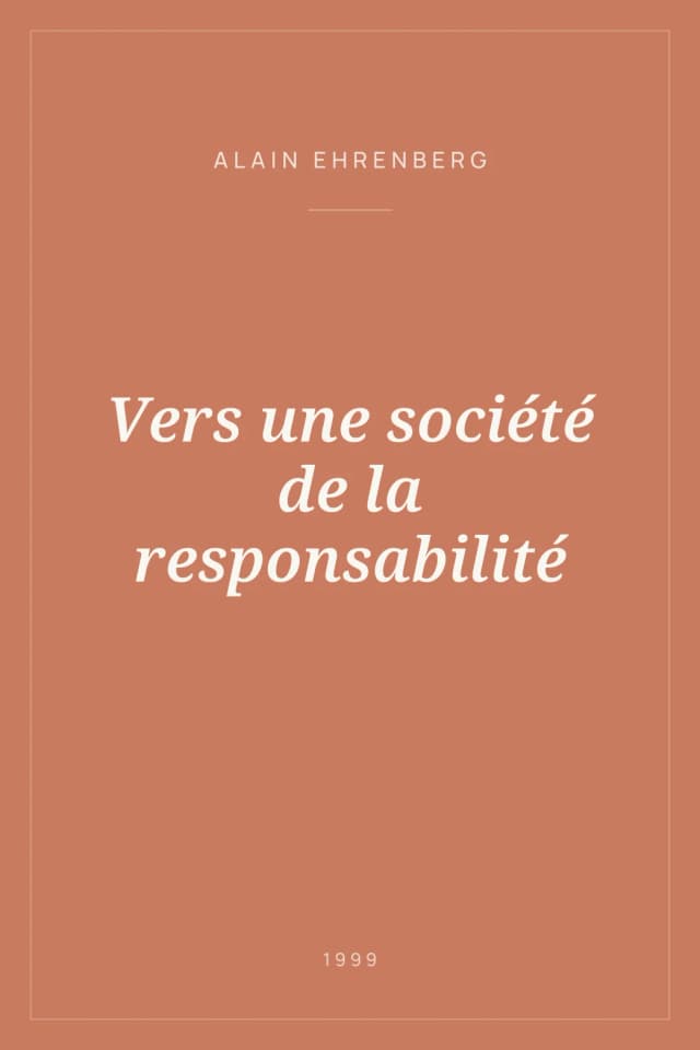 Portada de Vers une société de la responsabilité