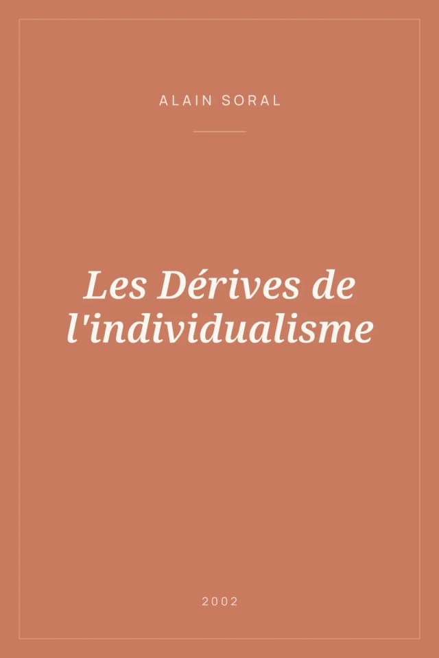 Portada de Les Dérives de l'individualisme